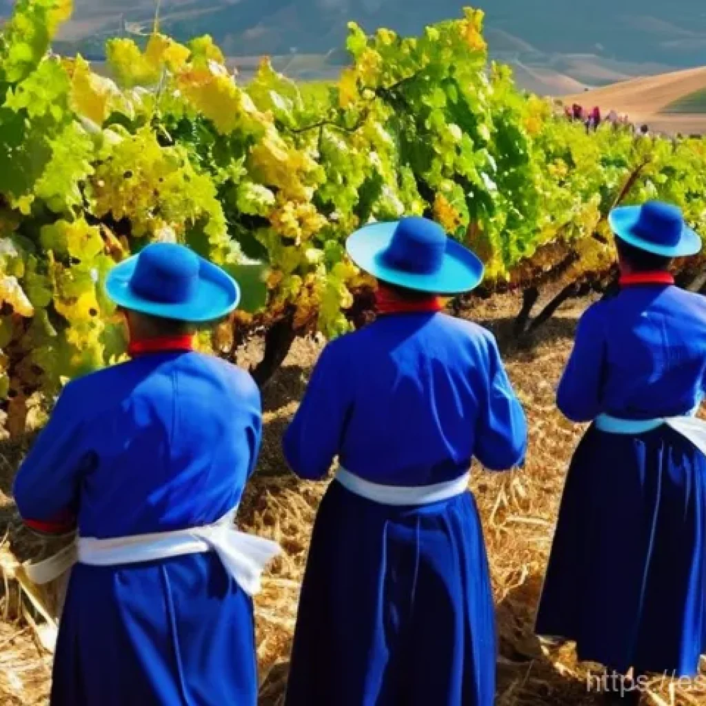 기후변화 시민 관측 참여의 문화적 맥락 - **Prompt 1: "A vibrant outdoor scene depicting a traditional Spanish harvest festival, such as a 'Fi...