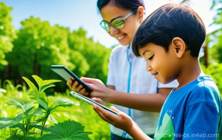 기후변화 시민 관측의 미래 과제 - **Prompt:** A vibrant and diverse group of citizen scientists, including adults and children, active...