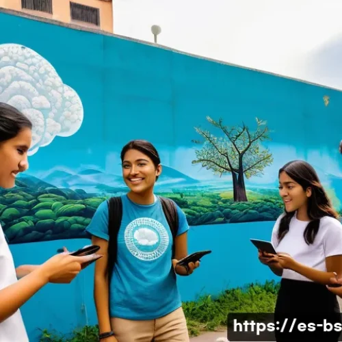 Home 31 기후변화 관측의 민주적 접근 방식 - A vibrant community event in a Latin American urban neighborhood focused on environmental monitoring...